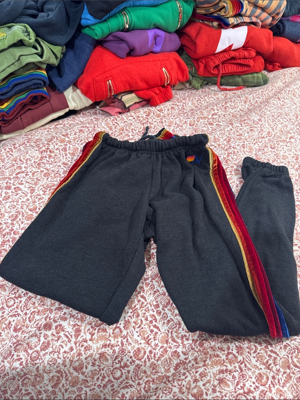 Aviator nation velvet stripe Joggers